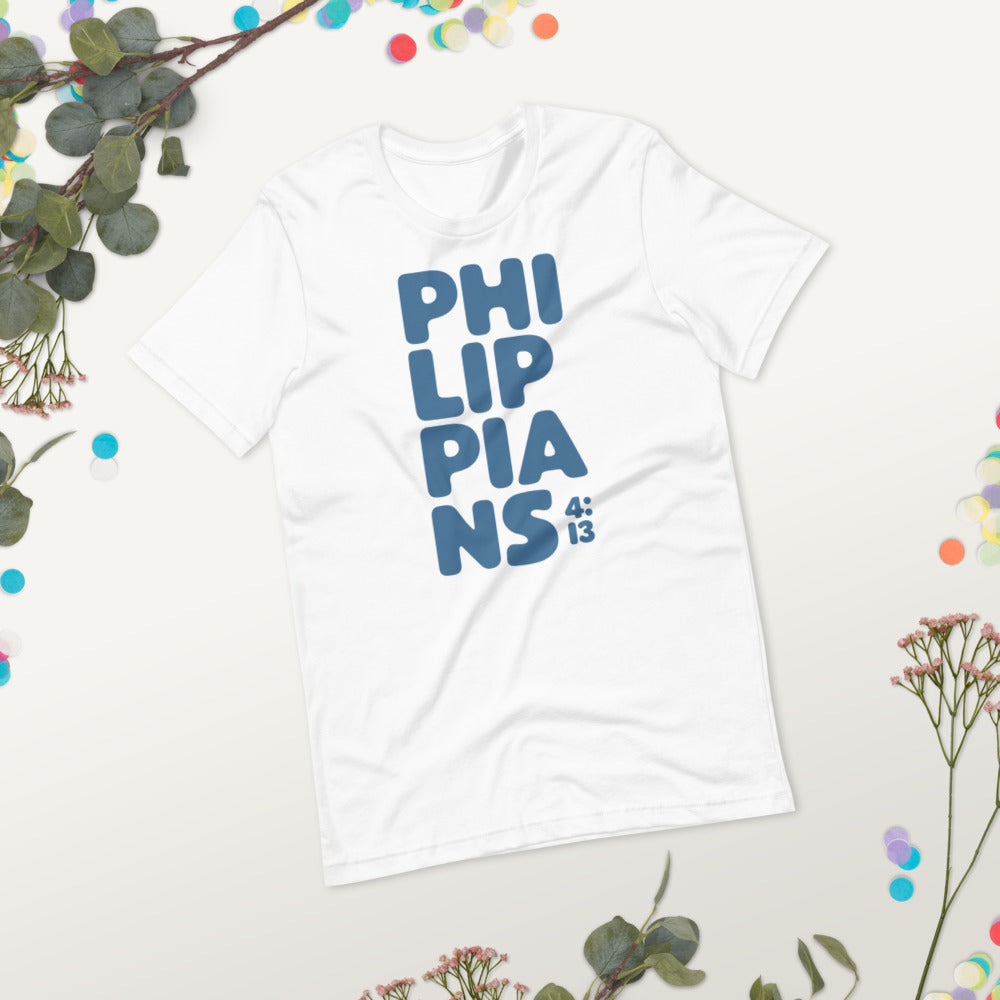 White/Blue Philippians T-Shirt